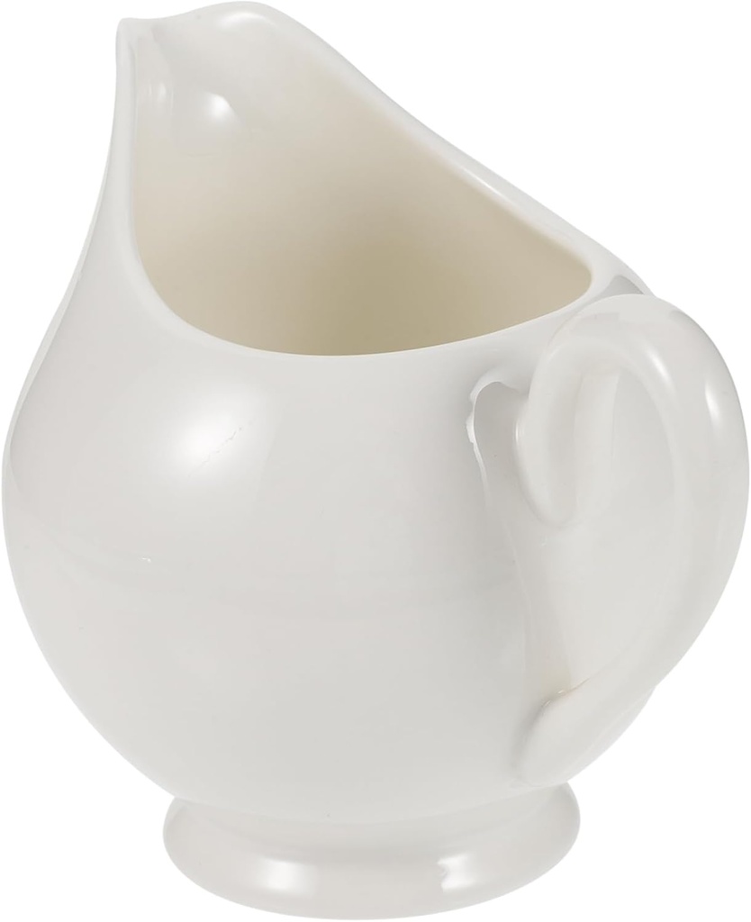 Ceramic Dispenser Jug Vintage Sauce Pitcher for Condiments Juice Syrup Jug for Restaurant Home Use Elegant Design Easy Pour Spout for Dressings Warm Foods