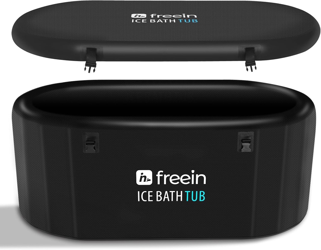 Freein Ice Bath Tub For Athletes Water Chiller Compatible Cold Plunge Outdoor, Portable, Foldable Cold Plunge Tub for Adults 52"x28"x24" Inflatable Recovery PRO