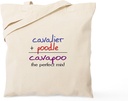 CafePress Cavapoo PERFECT MIX Tote Bag Natural Canvas Tote Bag, Reusable Shopping Bag