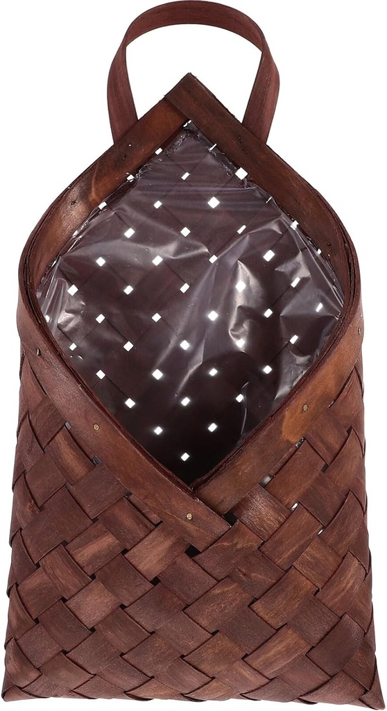 Kichvoe Coffee Wood Woven Hanging Basket, 150 cm