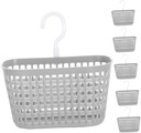 6pcs Rotatable Wall Hanging Storage Baskets and Bathroom Organizer for Sundries Lightweight Wall Mounted Kitchen Basket Holder for Bedroom and Living Use