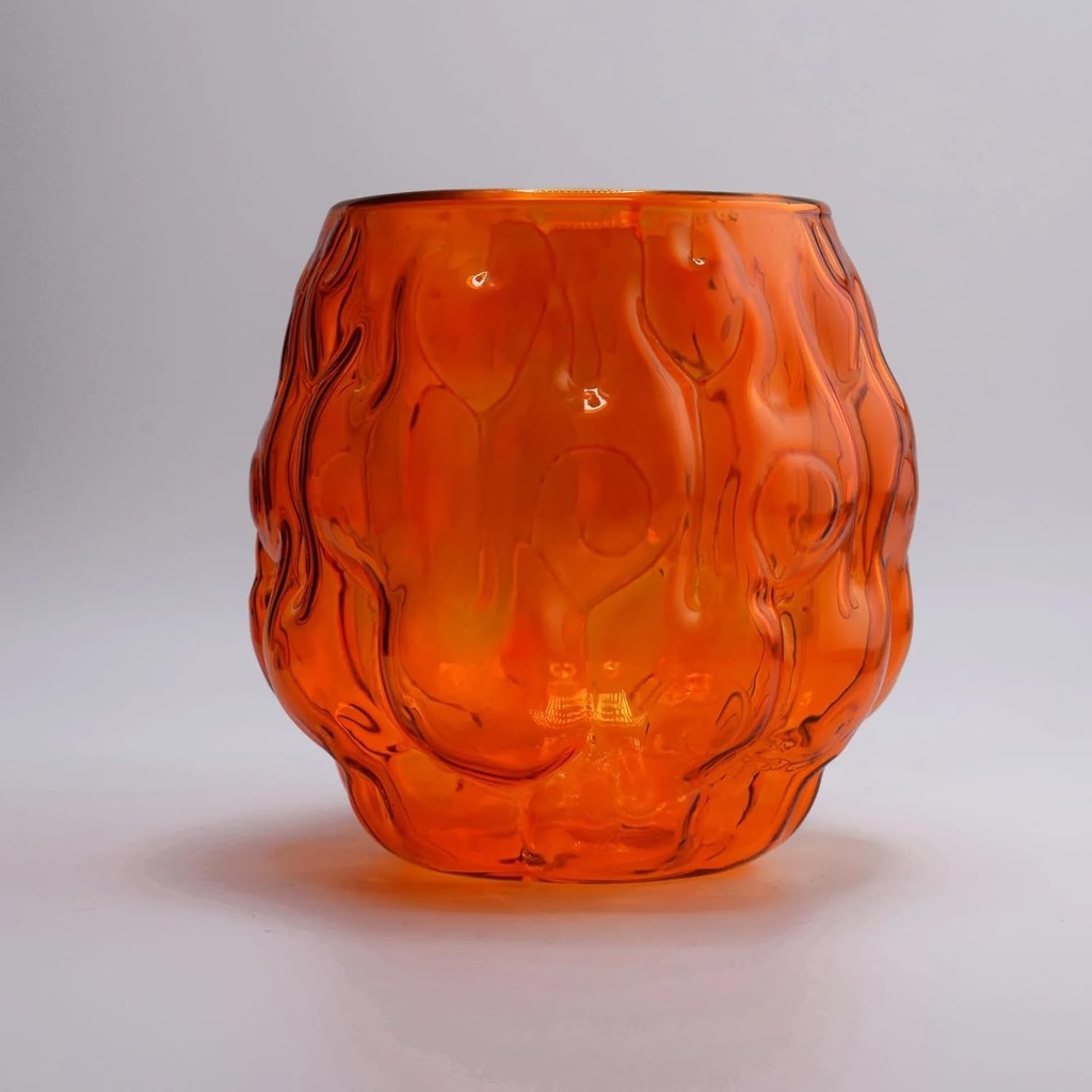 One Piece Flame Flame Fruit Inspired Double Walled Glassware Set | Orange | Set Of 2 | 8oz Coffee, Matcha, Drink Cups