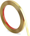 Peel and Stick Wall Molding Trim, Flexible PVC Strip for Mirror, Cabinet, Tile Edge and DIY Home Decoration (Glossy Gold, 16.4 ft x 0.8 in)