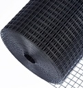 HORCH Black Vinyl Coated Hardware Cloth 1/2 inch 24 x 50 ft 19 Gauge, Wire Mesh Roll, Chicken Wire Mesh, Chicken Wire Fencing, Wire Fencing, Garden Fence, Tree Guard, Mesh & Wire Cloth, Rodent Wire