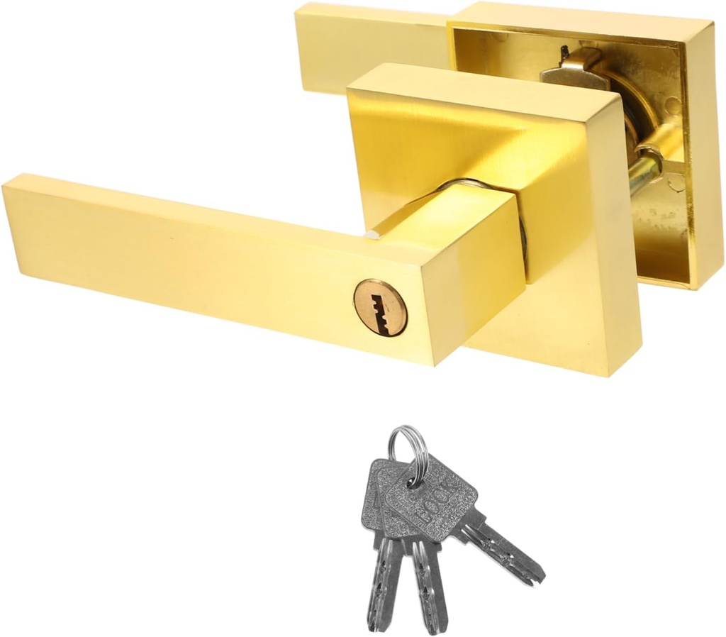 Lurrose 1set Bedroom Door Lock Knob Stylish Privacy Lever Handle for Interior Doors and Secure Design Easy to Use for Home and Apartment Use