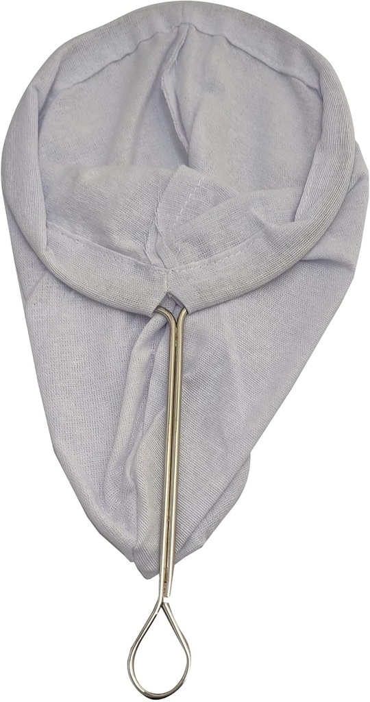 "Thai Tea & Coffee Strainer – Large 6'' x 12.5'' Reusable Cotton Filter with Handle – Traditional Thai Cloth Dripper, Sock Style Coffee Maker for Travel & Home Use"