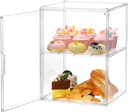 QWORK Bread Box, Clear Large Bread Storage Container for Kitchen Countertop, Pastry Display Case