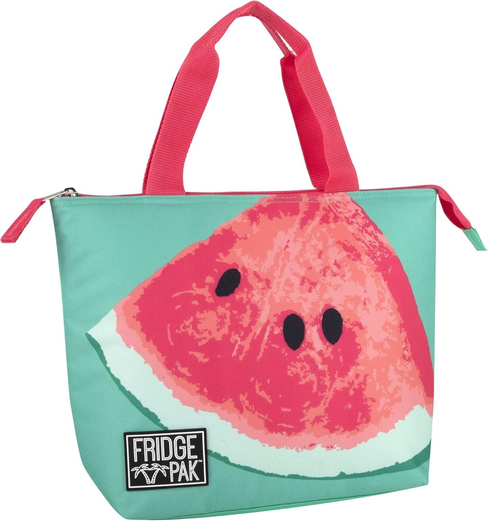 Tropical Lunch Tote Bag Fruit Lunch Bag for Women Insulated Cooler Bags for Beach, Food, Groceries (Watermelon Slice Tote)