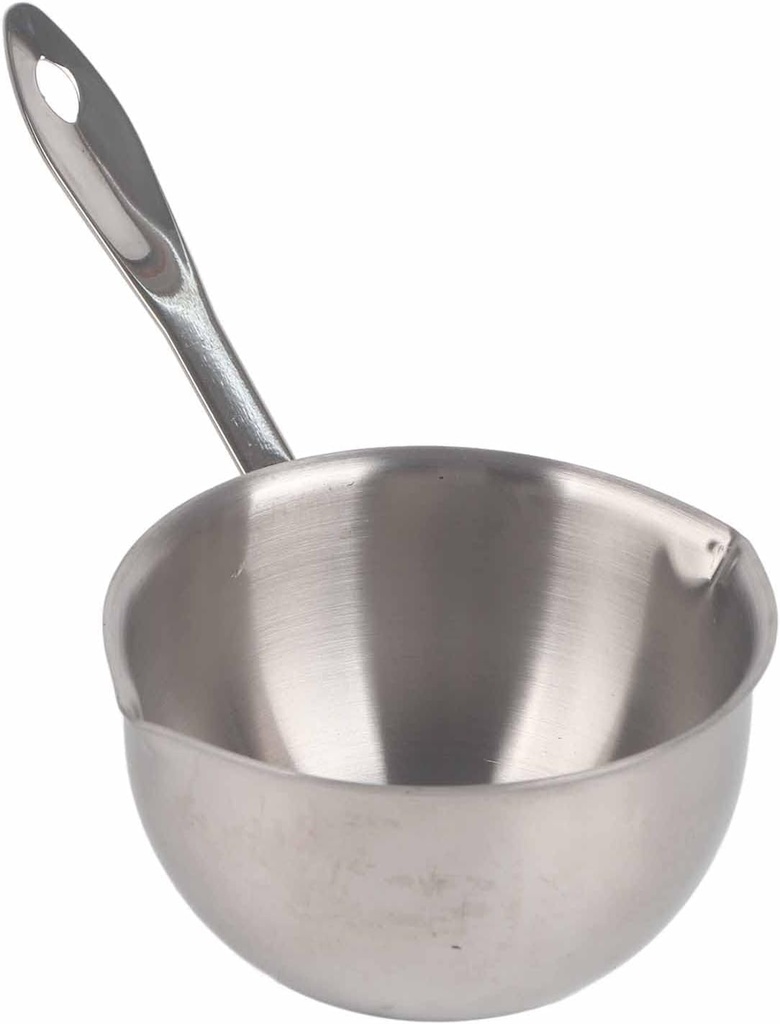 Yosoo Health Gear Butter Warmer Pot Small Butter Warmer Measuring Pot with Long Handle, All in One Flat Induction Bottom Mini Butter Hot Pot Milk Pot Small Saucepan Sturdy Stainless Steel (300ML)