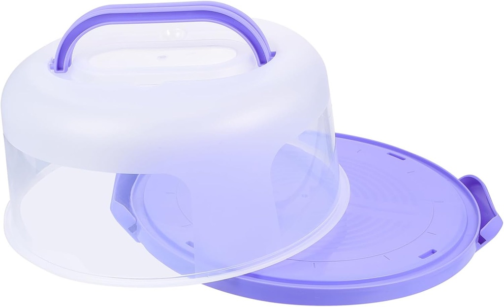 Luxshiny Thickened Reusable Cake Box with Transparent Cover Portable PP Plastic Cake Holder for Cupcakes Muffins and Baked Goods Lightweight Food Packing Container for Birthday Wedding and