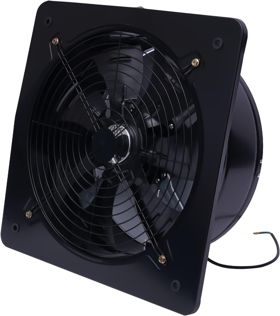 Vent Fan, 110V 750W 16Inch Electric Ventilation Fan with 7 Blades, 2800RPM High Speed Industrial Extractor Axial Air Blower Fan with Color Indicator Wires,Ventilation Fan for Kitchen, Workshops