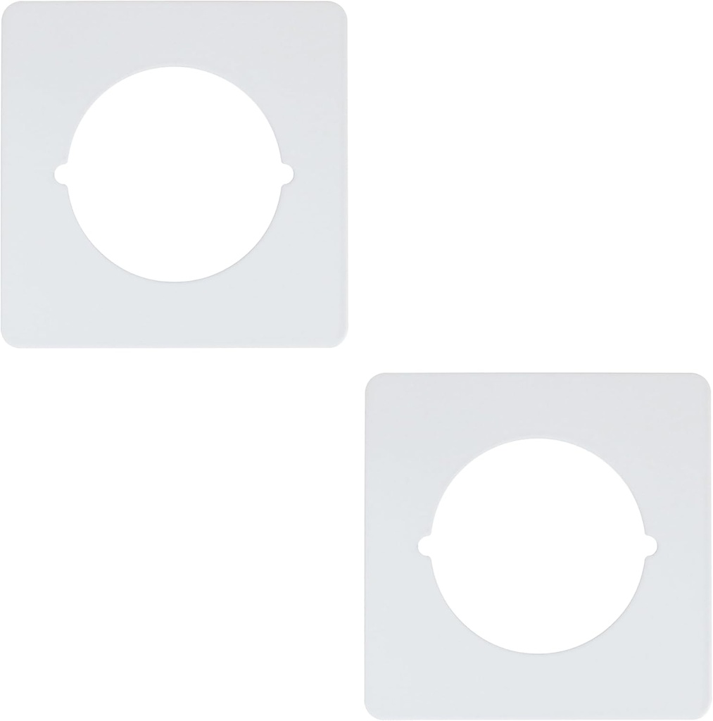 Scar Plate for Door Knob Square,Door Knob Reinforcement Plate White,Fits Under Existing Lock Set to Cover Up The Damaged Door(Set of 2 Door Lock Scar Plates)