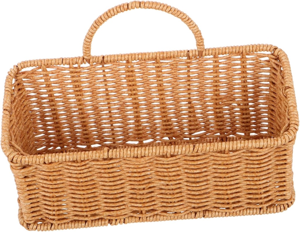 STOBAZA 221g Wicker Wall Basket Rattan Hanging Basket for Fruit Bohemian Decor Compact Storage for Kitchen