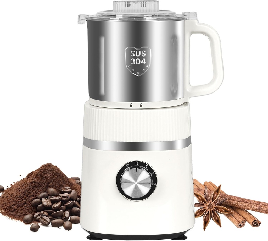 Electric Grinder for Kitchen | 800W Versatile Spice Grinder with 4 Speed Adjustment | Wet & Dry Use, Suitable for Grinding Spices, Nuts, Grains, Coffee