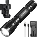 Tactical Flashlights High Lumens-Police Flashlight with Holster for Duty Belt,1200 LM Single Mode LED Flashlight for Camping/Law Enforcement-Sentinel-X1 Gifts for Men