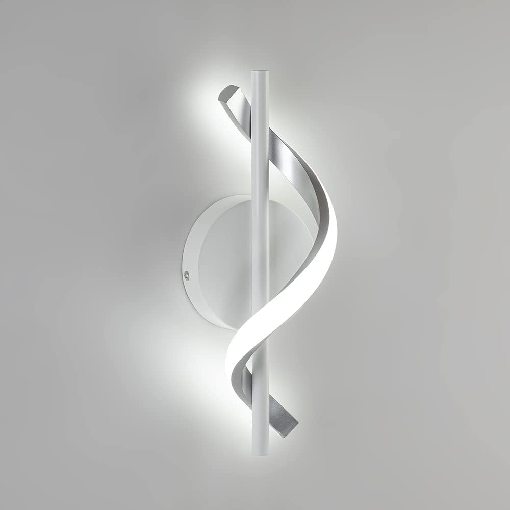 Modern Wall Sconces, 9W Wall Lighting Fixture Lamps LED Aluminum Wall Lamps for Bedroom Living Room Hallway Hotel Indoor (White-Cold White)