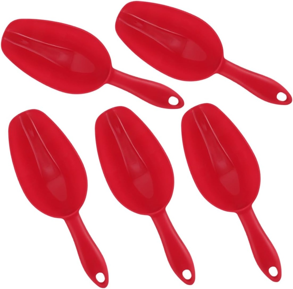 5pcs Versatile Plastic Grain Shovel for Kitchen Snack Jar Candy Jar Ice Popcorn Snack Spoon Easy Cleaning