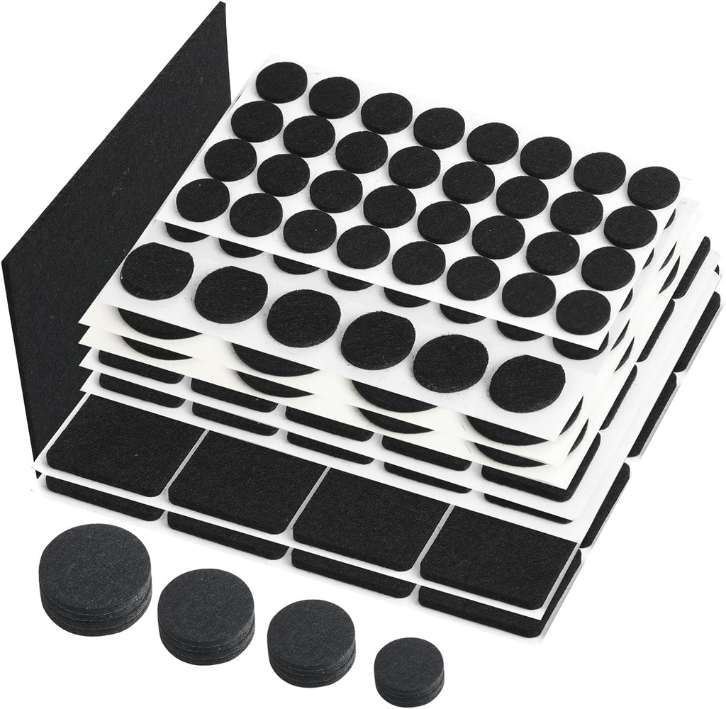 Felt Furniture Pads 123 PCS Premium Furniture Pads - Felt Pads Furniture Feet Best Wood Floor Protectors - Protect Your Hardwood & Laminate Flooring