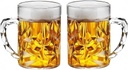 19oz Plastic Beer Mugs with Handle Set of 2, Reusable Unbreakable Beer Stein Drinking Cups for Party, Bar, Home, Hotel, Perfect for Whiskey, Juice, Cocktail Beverages