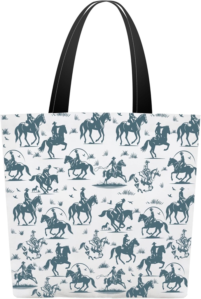 Horse Canvas Tote Bag, Horse Gifts For Women Cowgirl Horse Lover