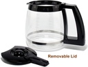 12-Cup Glass Carafe Replacement for Cuisinart Coffee Maker Models DCC-1200 | Part# DCC-1200PRC