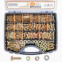 966PCS Metric Bolt Assortment Kit - M4,M5,M6,M8 Grade 8.8 Alloy Steel Bolts and Nuts Kit with Professional Sturdy Labeled Storage Box, 12-30mm, for DIY, Automotive, Furniture & Machinery Repair