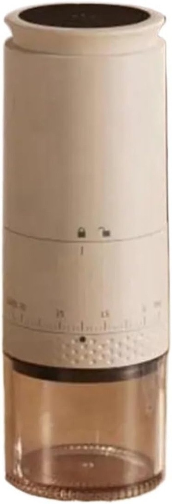 Portable Coffee Machine, Electric Grinder Portable Grinder USB Rechargeable Coffee Grinder Fully Automatic Coffee Grinder for Espresso ,for Outdoor Travel Picnic(Touch screen - milk tea color)