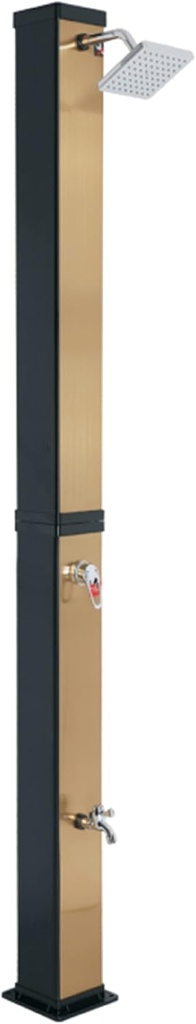 GAME 85001-BB Luxury Solar Outdoor Shower, Brushed Gold and Black
