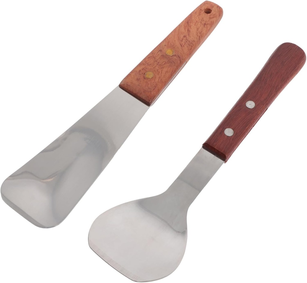 2pcs Stainless Steel Ice Cream Scoops Handle Practical Multi-functional Dessert Spoons for Fruits