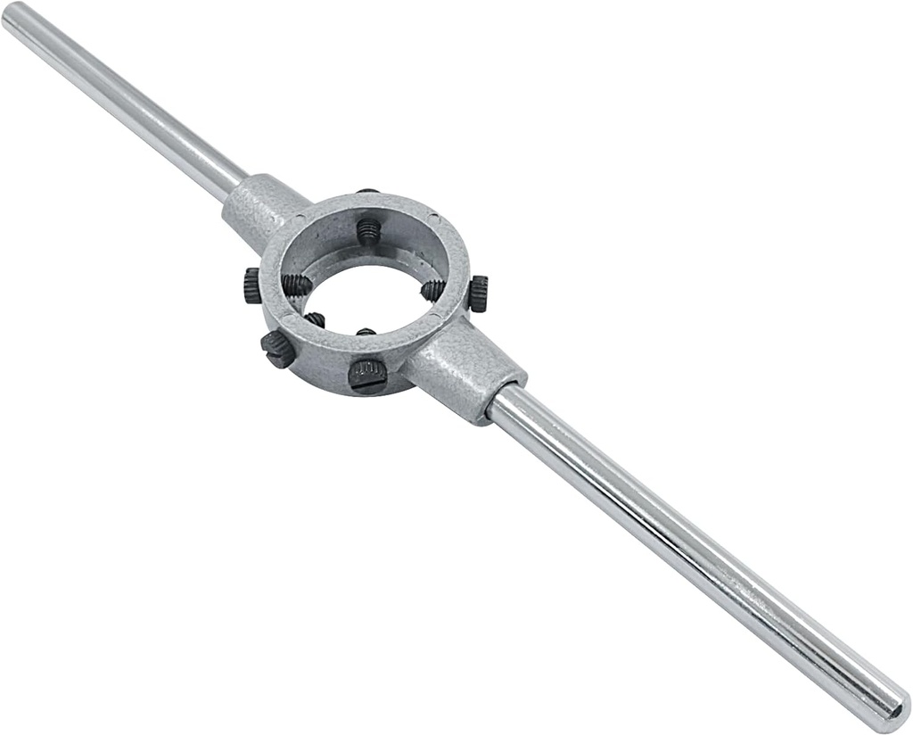 1-1/2 Inch (38mm) Die Stock Handle Wrench, M12-M14 Adjustable Die Wrench Handle Holder, Heavy Duty Round Die Holder