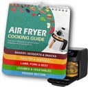 Air Fryer Cheat Sheet Magnetic Cooking Guide Booklet I Fridge-Ready Air Fryer Magic: Cookbook with Hanging Loop & Magnet (Multi Colour), SCG001