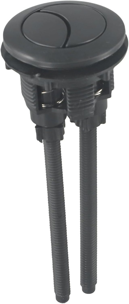 Dual Flush Toilet Tank Push Button, 38/48/58mm Black Plastic Replacement Round Head For Bathroom Cistern Water Saving(38mm)