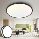 hepside 15.8INCH 2Pack Big Dimmable Flush Mount Ceiling Light Fixture Black, 3CCT 3000/4500/6000K Ceiling Lamp, 36W 4200LM Super Bright Low Profile Light for Bedroom, Kitchen, Bathroom, Hallway