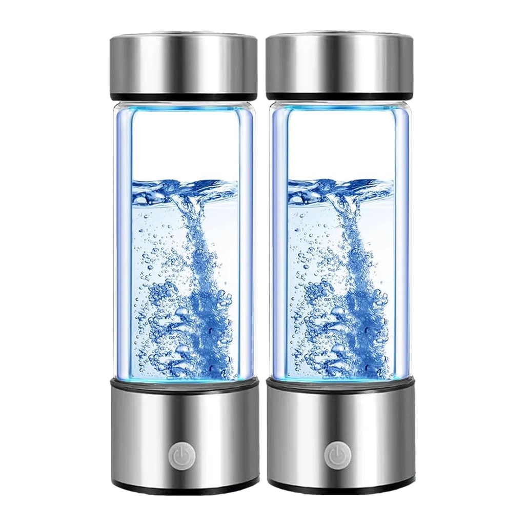 Hydrogen Water Bottle Generator 2 Pack 2025 w SPE/PEM Tech Water Ionizer, Portable Hydrogenated Water Machine Improve Water in 3 Minutes Hydrogen Rich