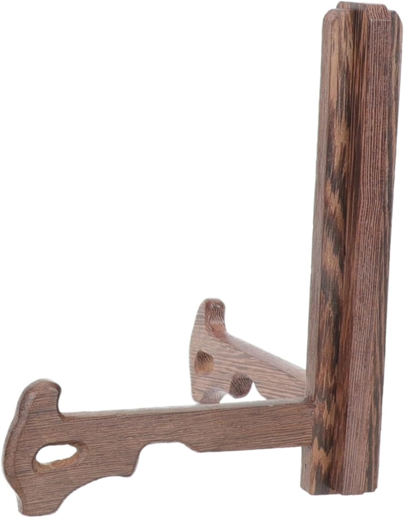 Wooden Plate Stand Display Rack Tea Cake Holder Adjustable Height Decorative Kitchen Storage for Plates and Dishes for Home Decor and Showcasing