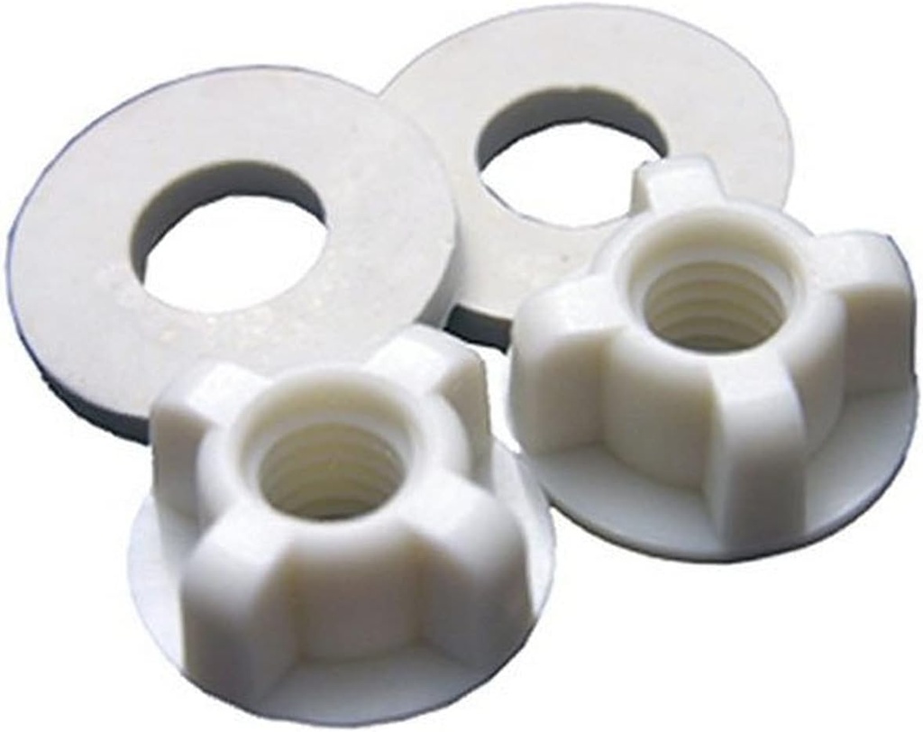 LASCO 14-1061 3/8" Toilet Seat Hinge Nut & Washer, Carded