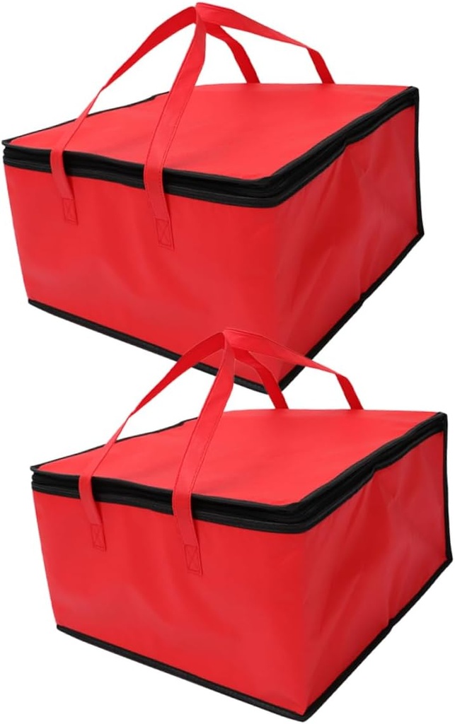 Zerodeko 2pcs Insulated Cooler Bags for Food Portable Pizza Warmer Bag Thermal Food Travel Carrier for Catering and Takeout Foldable Insulation for Seafood and Cake