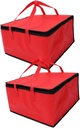 Zerodeko 2pcs Insulated Cooler Bags for Food Portable Pizza Warmer Bag Thermal Food Travel Carrier for Catering and Takeout Foldable Insulation for Seafood and Cake