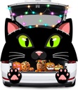 Trunk or Treat Car Decorations Kit,Halloween Cute Black Cat Decorations for SUV Halloween Decor for Garage Door Entryway Archway (Black Cat)