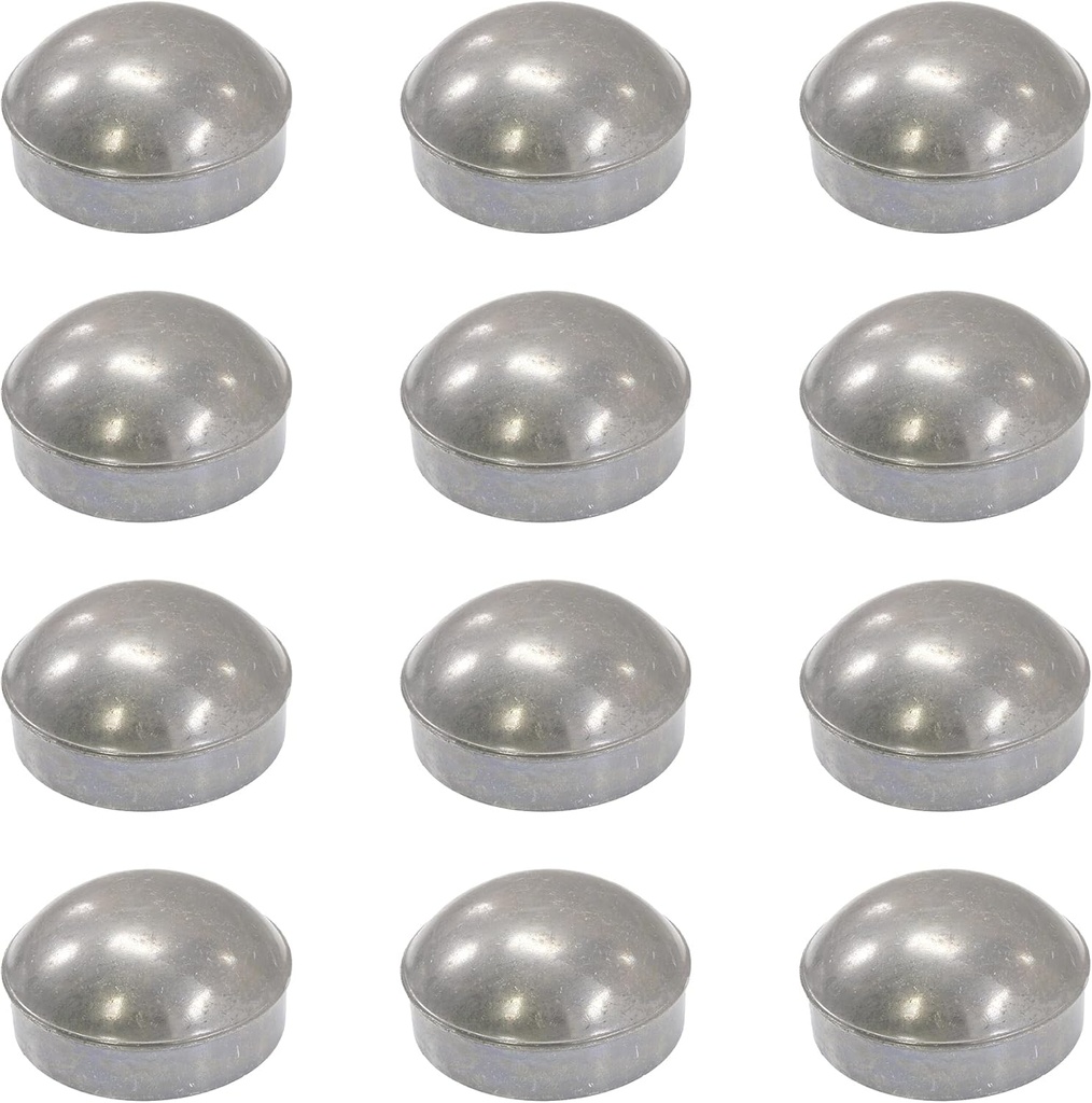 Chain Link Fence 2 1/2" (2 3/8" OD) Round Dome External Post Caps | Die Cast Aluminum Caps | Chain Link Caps | (Pack of 12)