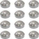 Chain Link Fence 2 1/2" (2 3/8" OD) Round Dome External Post Caps | Die Cast Aluminum Caps | Chain Link Caps | (Pack of 12)