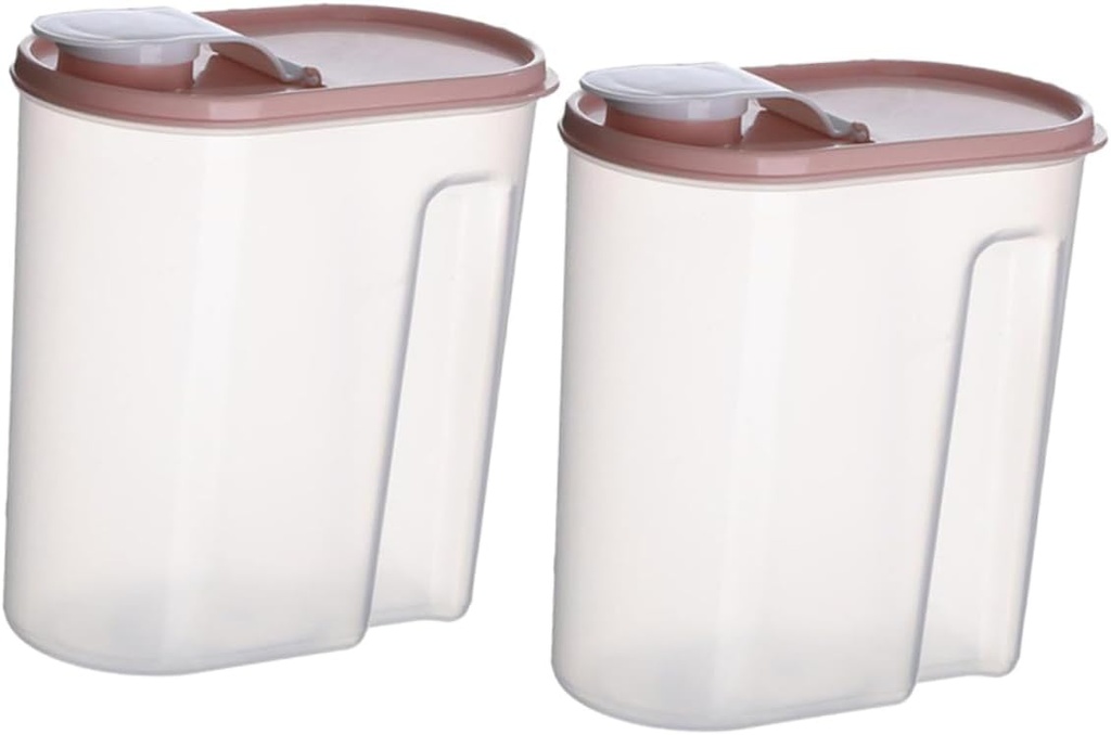 2pcs Sealed Storage Jar Eco-friendly Food Storage Containers Locking Lid for Kitchen Organization Random Color