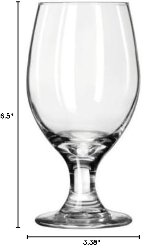 Libbey Perception Glass Stemware, Banquet Goblet, 14Oz, 6 1/2" Tall