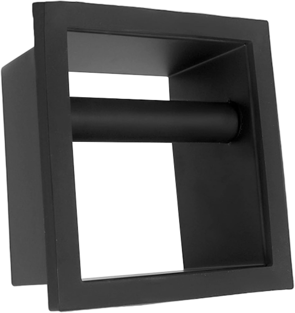 Embedded Coffee Grounds Box for Espresso Machines, Stainless Steel Bar Trash Bin with Rubber Bottomless Design, Commercial Use, Black