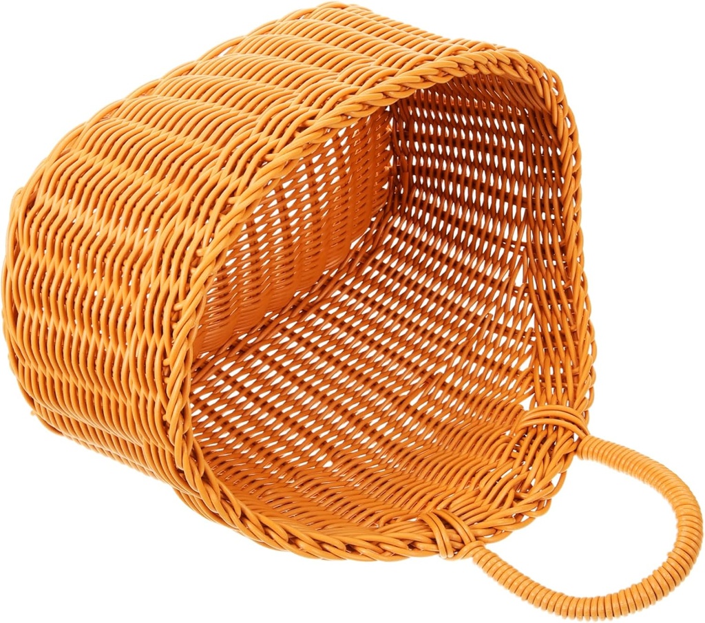 Rattan Basket Wall Hanging Storage Kitchen Woven Baskets Easy-clean Plastic for Gardeners