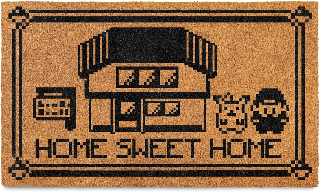 Home Sweet Home Anime Door Mat for Gamers 30x14 Inch, Anime Doormat for Covered Outdoor Area, Welcome Mat, Nerd Rug, Nerdy Welcome, Gamer Gift