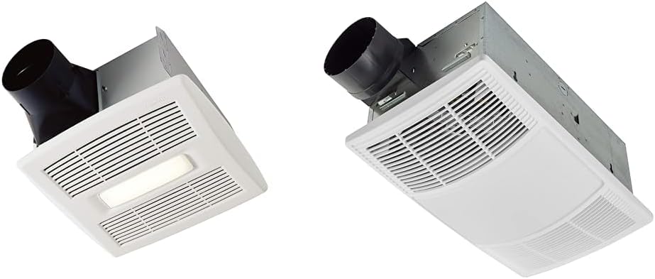 Broan-NuTone Ventilation Fan with LED Light 110 CFM and Bath Exhaust Fan, Heater, Light Combo 80 CFM