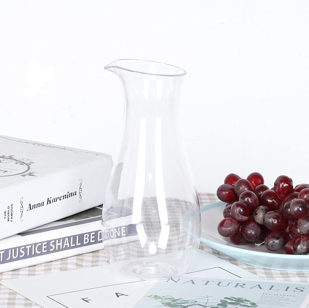 Acrylic Glass Pitcher, Clear Lemonade Pitcher Plastic Juice Jar Containers Tall Milk Glass Bottle for Iced-tea, Juice, Wine(S)