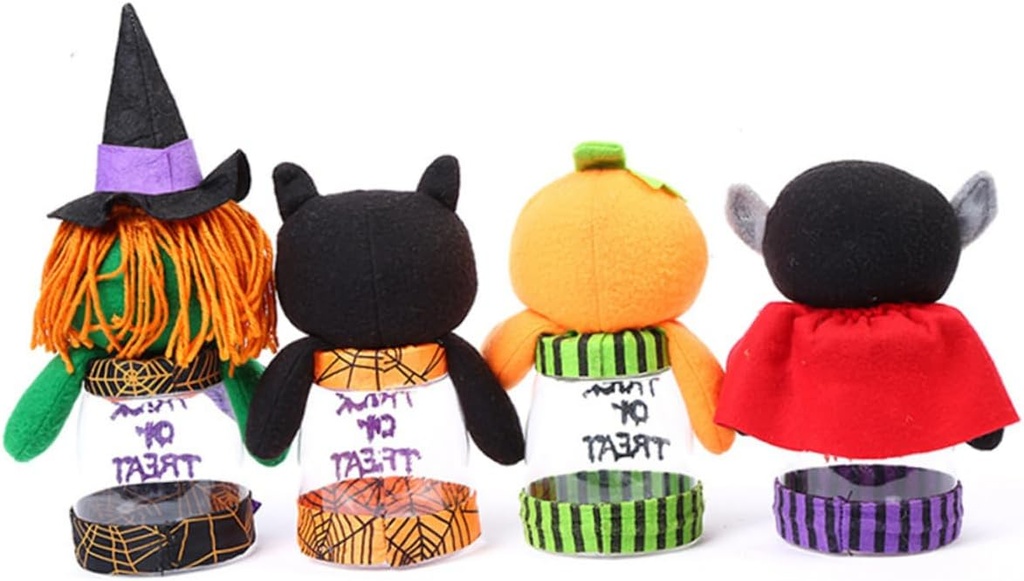 ARTIBETTER Halloween Candy Jars Lids Pumpkin Cookie Jar Plastic Candy Storage Container Decorative Party Accessory for Halloween Decor