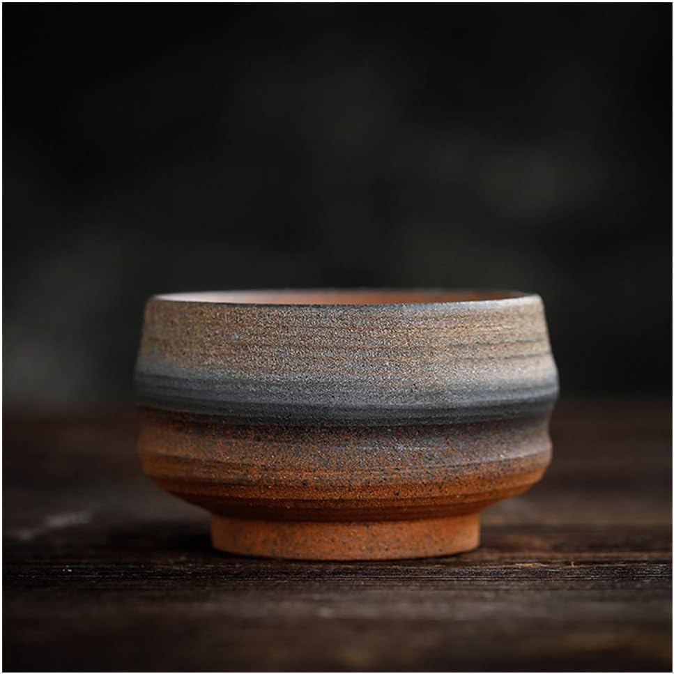 Ceramic Sake Cups Set for Tea Saki, Japanese Ochoko Cups Traditional Handmade Teacups, Handcraft Porcelain Mugs Set (2.7OZ) (C (80ml),6PCS)